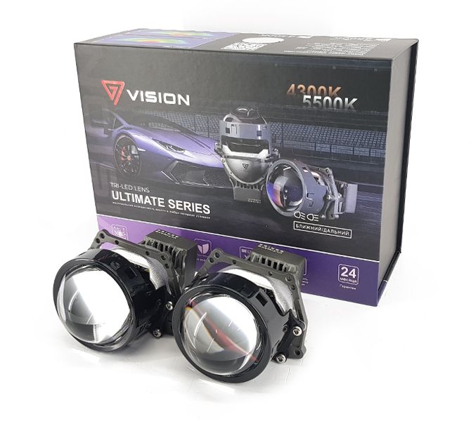 Гранд вижн линзы. Vision Ultimate линзы. Bi Vision линзы led линза. Vision Ultimate tri led. Vision Ultimate 4300k.