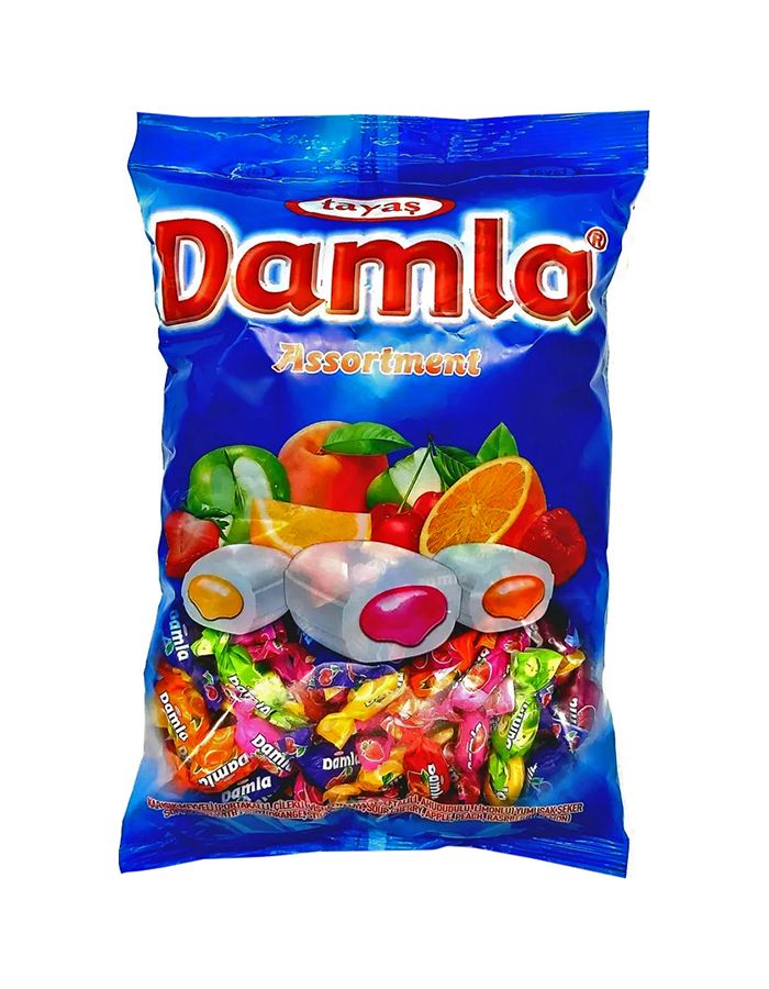 Жевательные конфеты Damla Assortment фруктовое ассорти, 1 кг