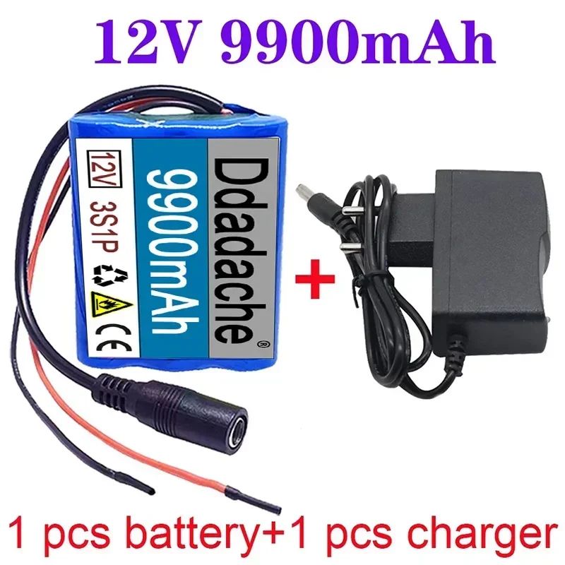 100% Новая защитная панель 3S1P 12V 9900 mAh 18650 Литий - ионная батарея 12.6V Суперзарядная батарея + зарядное устройство