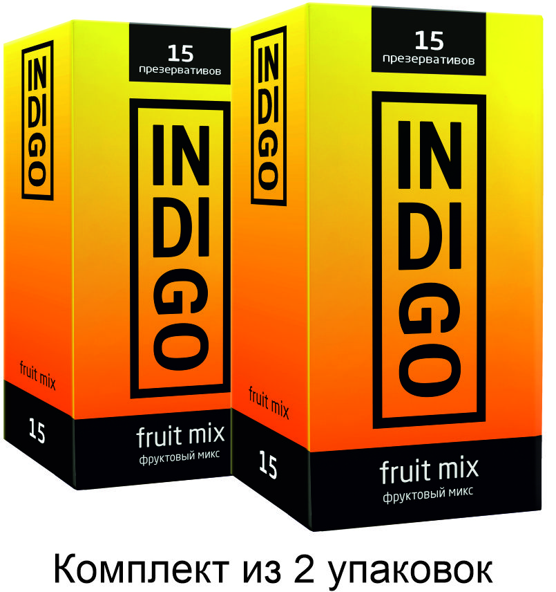 Презервативы INDIGO Fruit mix №30 фруктовый микс со вкусом вишни / комплект из 2 уп по 15 шт