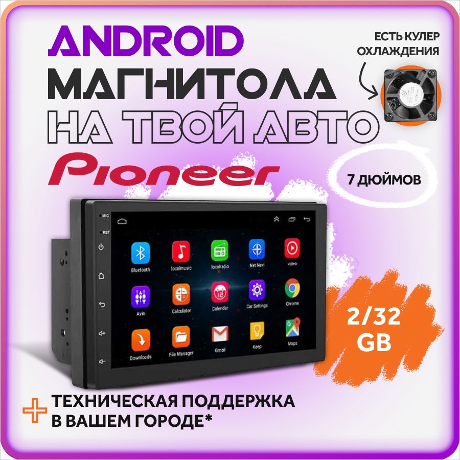 Магнитола Андроид 2din 7 дюймов / автомагнитола в машину 2/322 DIN - купить  в интернет-магазине OZON с доставкой по России (1521345554)