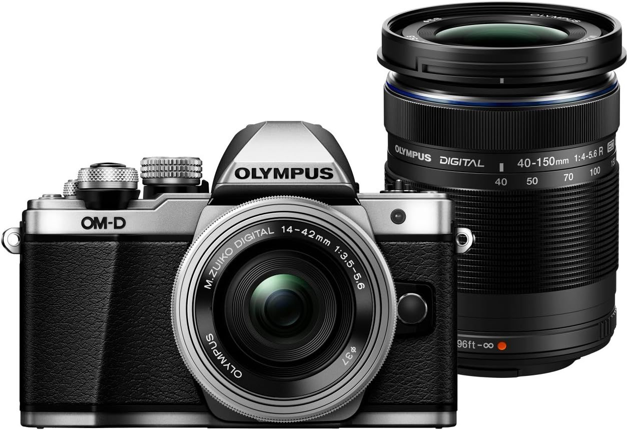 Olympus Компактный фотоаппарат OLYMPUS   OM-D E-M 10     MARK 1V KIT  14-42  MM      SILVER, черный