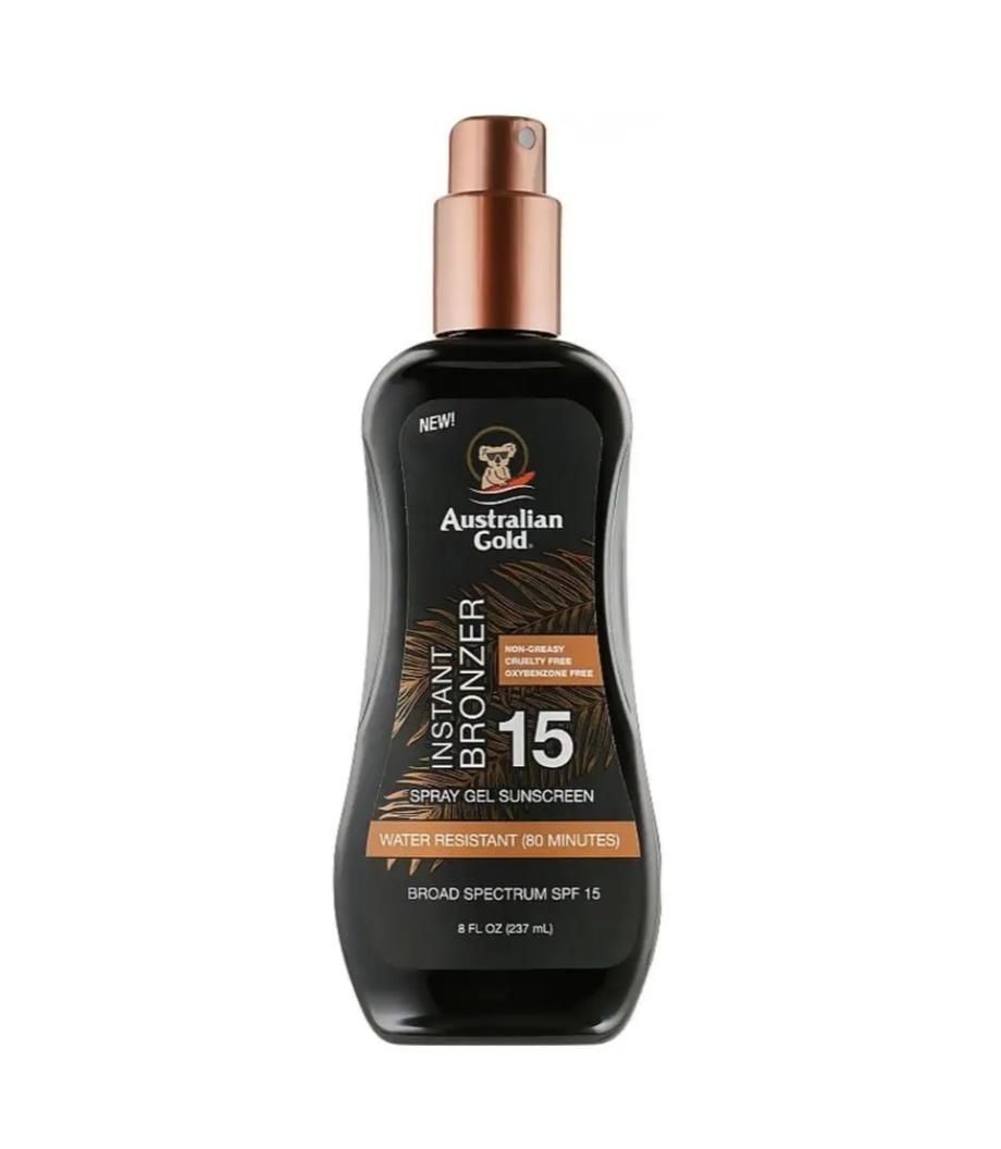 SPF15SprayGelWithBronzer,AustralianGold,Солнцезащитныйспрей-гельсбронзатором,237мл