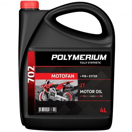 POLYMERIUM motofan 702 Не подлежит классификации по SAE Масло моторное, Синтетическое, 4 л