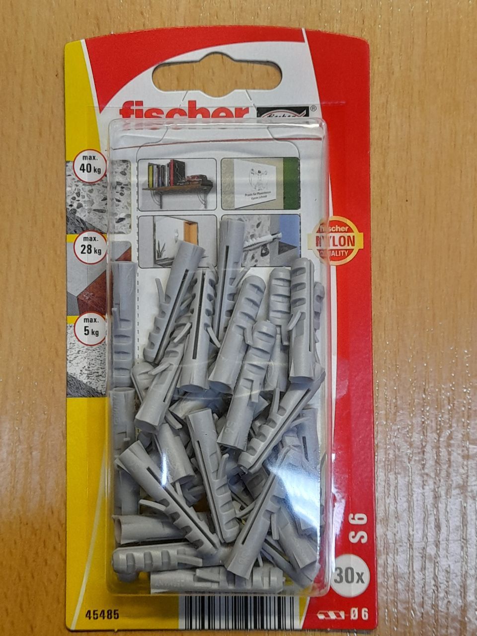 Распорный дюбель Fischer S 6х30 (30 шт.)