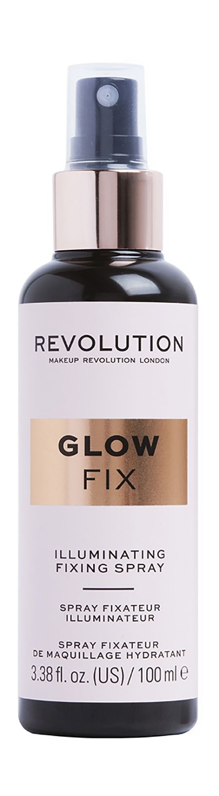 Спрей для фиксации макияжа со светоотражающими частицами / Revolution Makeup Glow Fix Illuminating Fixing Spray