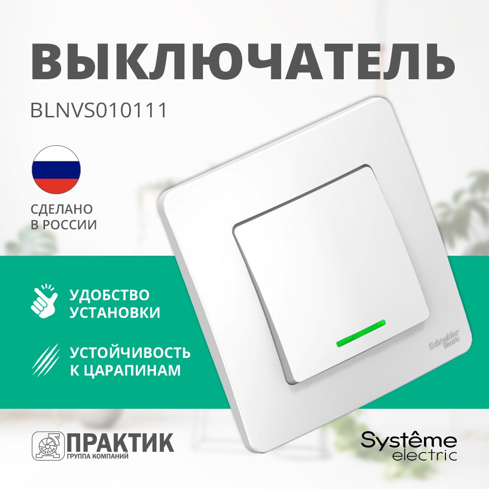 Выключатель Systeme Electric, клавиш 1 шт, монтаж Скрытый - купить с  доставкой по выгодным ценам в интернет-магазине OZON (802706556)