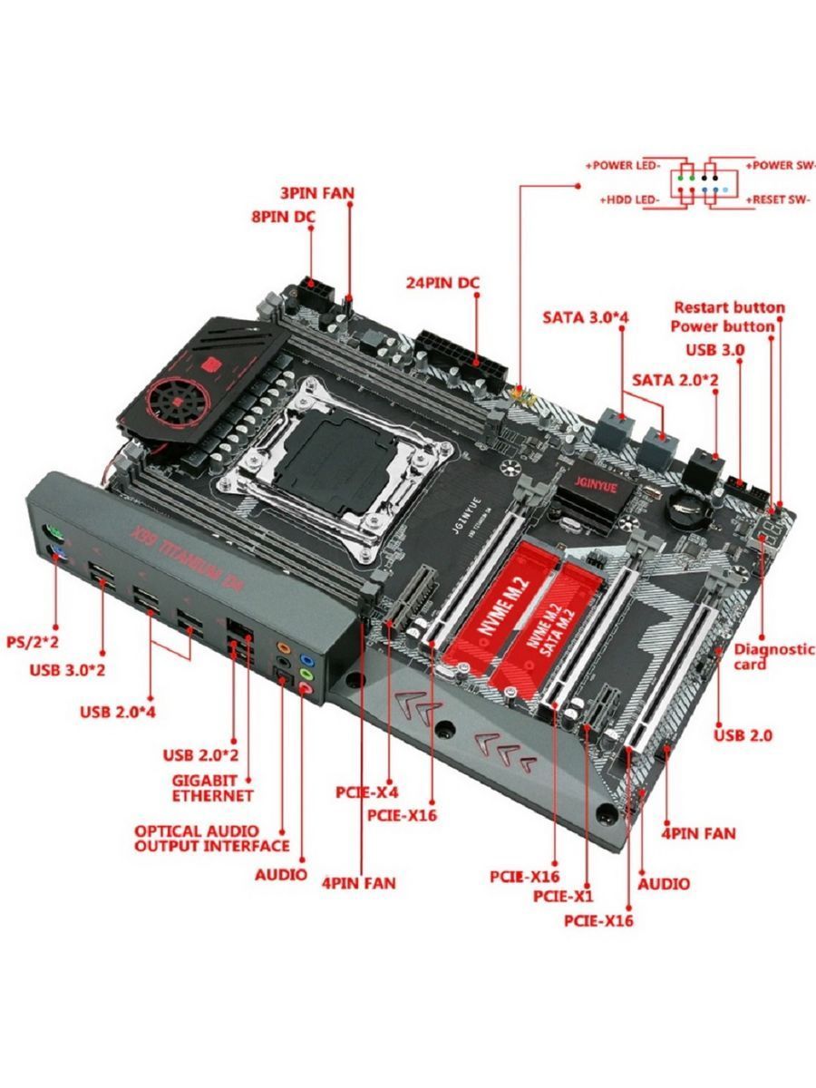 Machinist x99 подключение передней панели