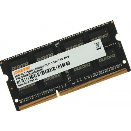 DigmaОперативнаяпамять8ГБDDR3SODIMM1600МГцDGMAS31600008D1x(8ГБDDR3SODIMM1600МГцDGMAS31600008D)