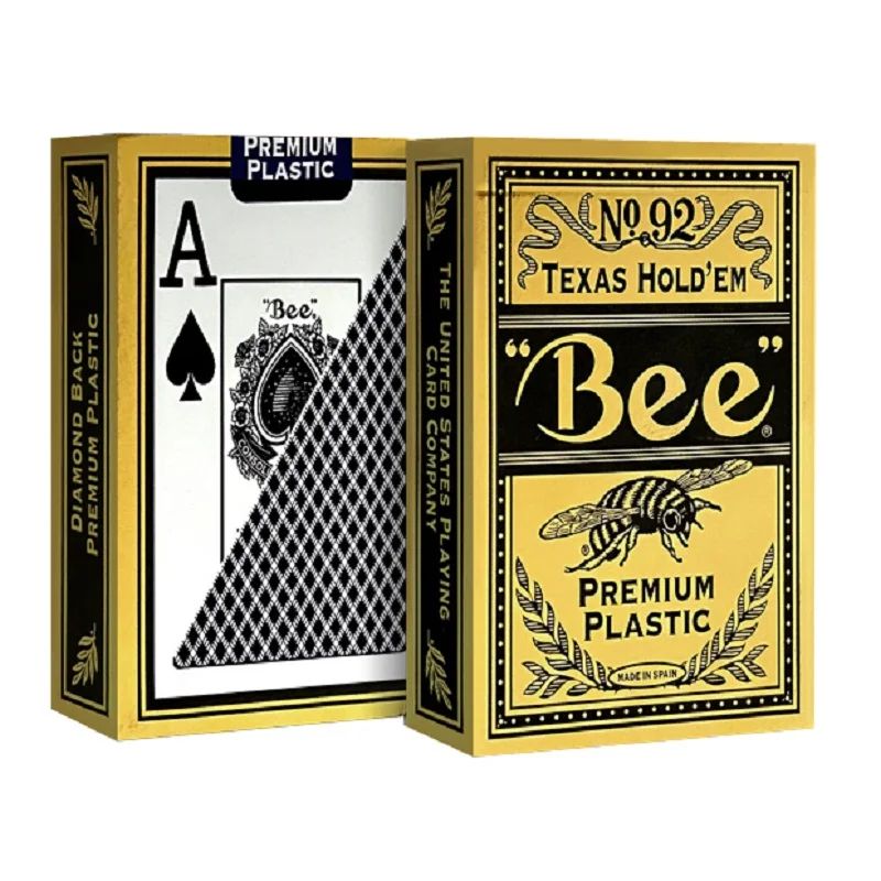 Карты игральные BEE Texas Hold'em Gold blue