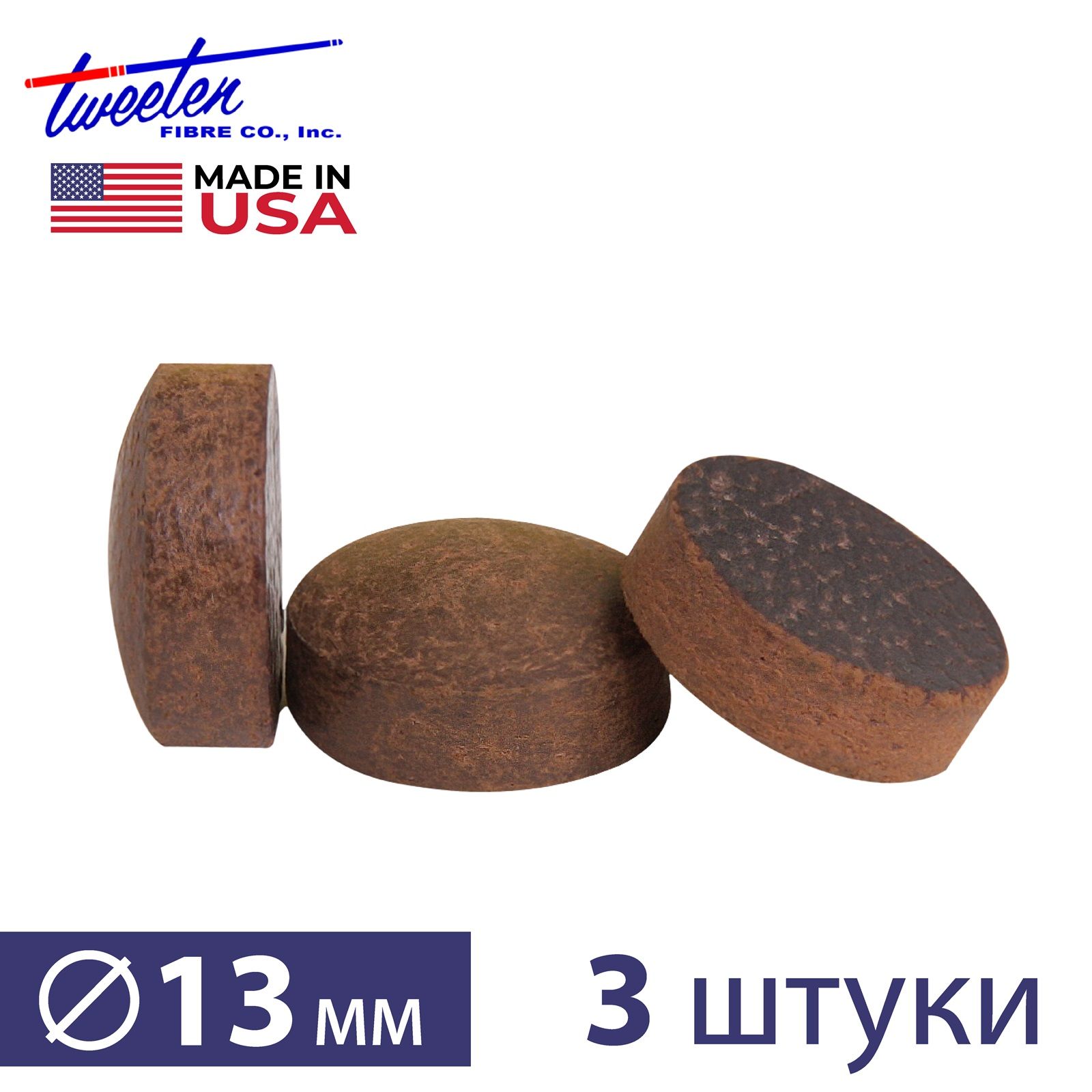 Наклейка для кия Royal Oak Tweeten 13 мм, 3шт.