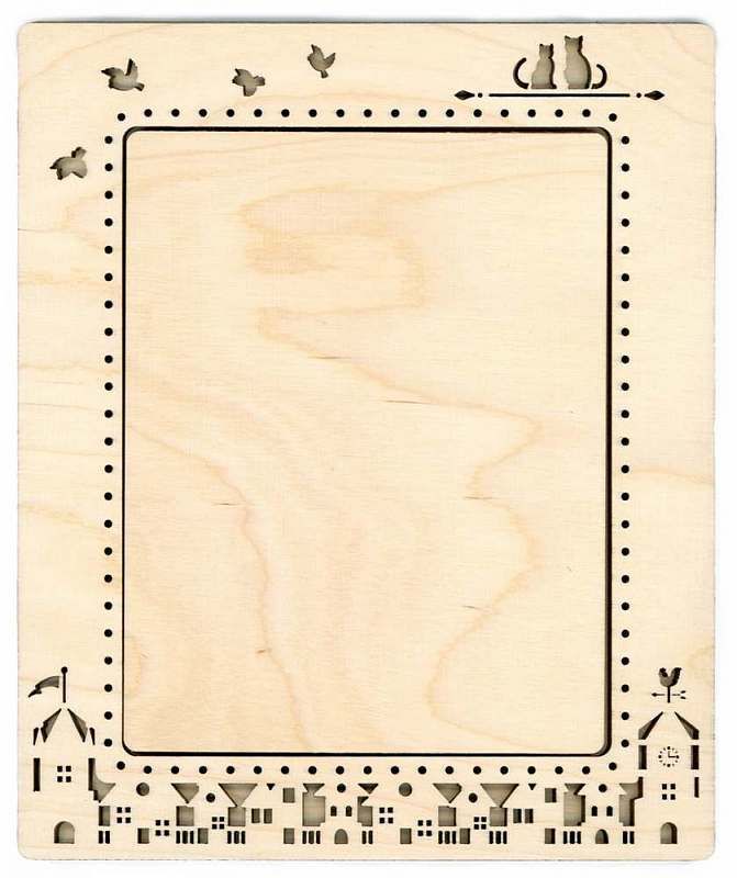 Рамка Город большая Арт. ор-144 Щепка 17х22 см