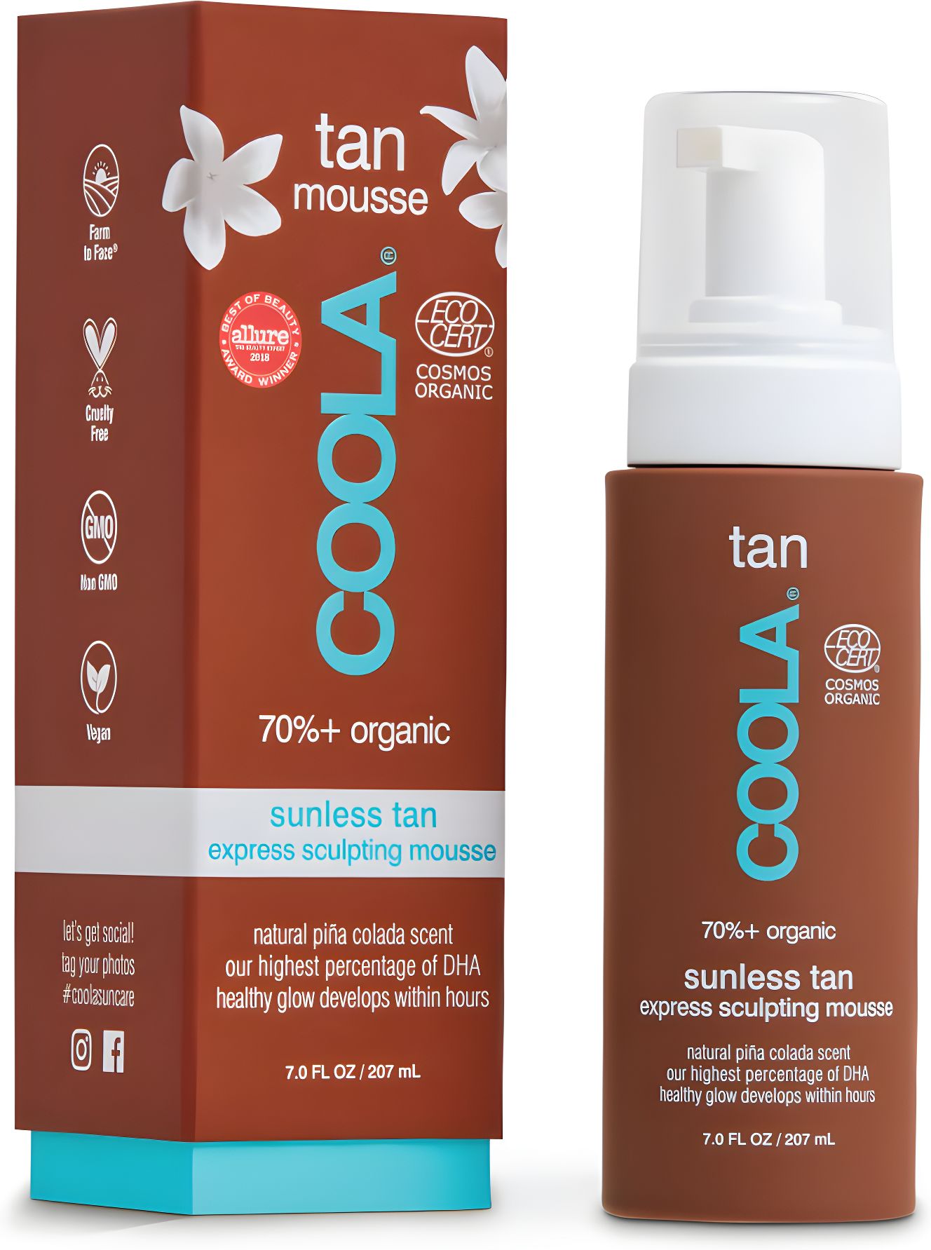 Скульптурирующий мусс-автозагар экспресс действия для тела, Coola, Sculpting Mousse /207ml