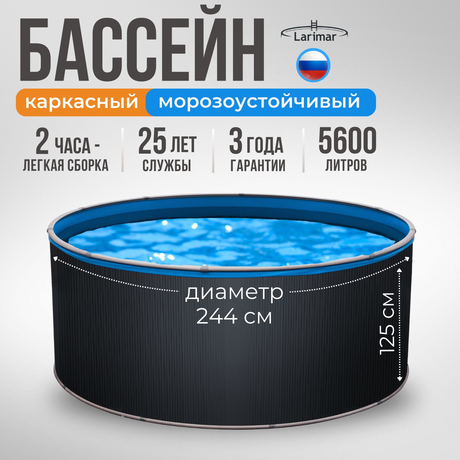 Каркасные бассейны купить на OZON по низкой цене