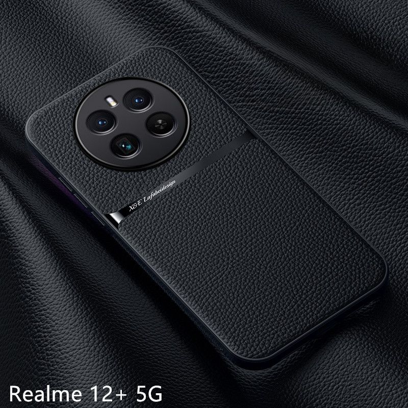 ТекстураКожачехолдляOppoRealme12+5G/Realme12Plus5GМагнитноепритяжениевнутри(ОппоРеалми12+5G)/противоударныйчехол