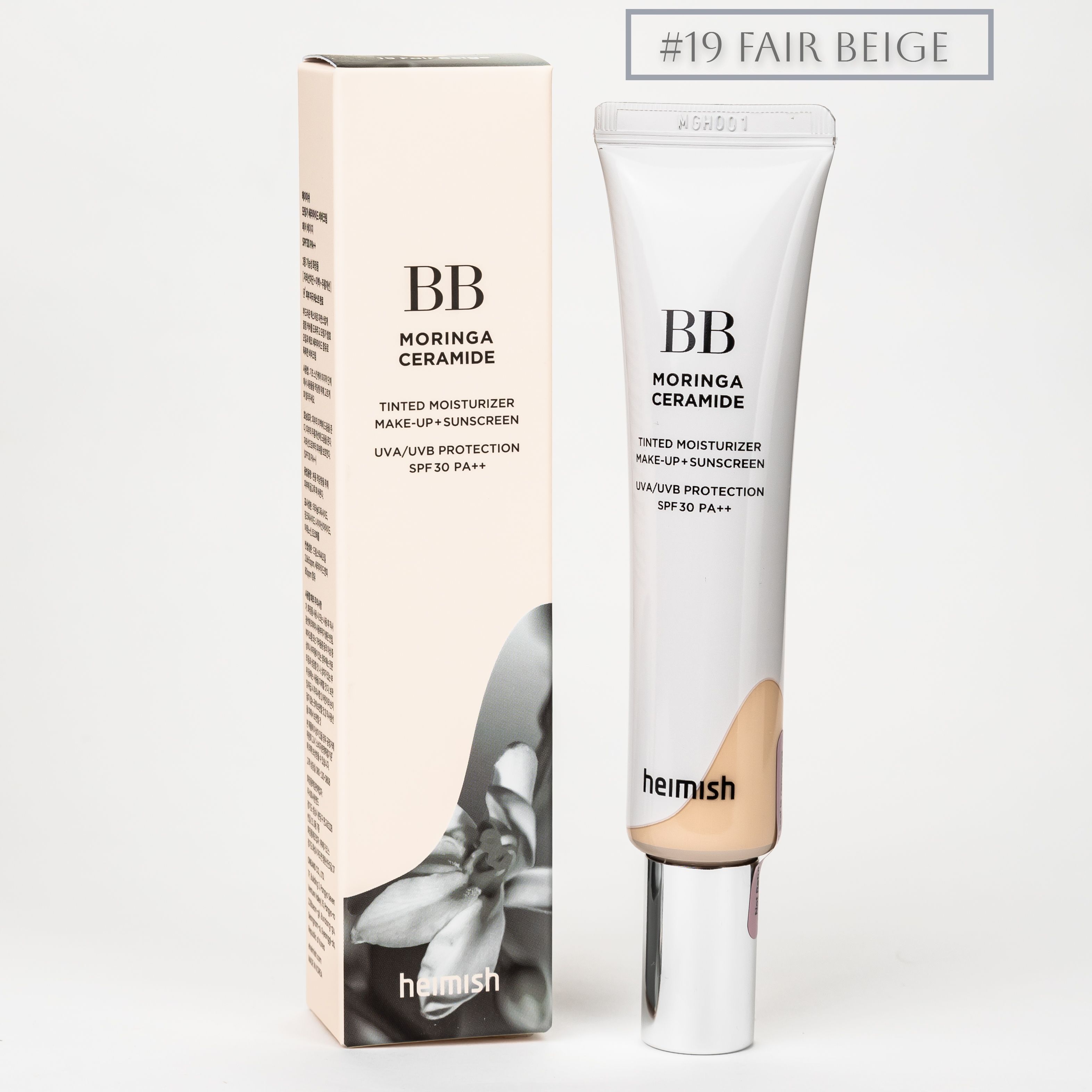 Увлажняющий ВВ крем Heimish Moringa Ceramide BB Cream SPF 30 PA++ (19 Fair Beige)