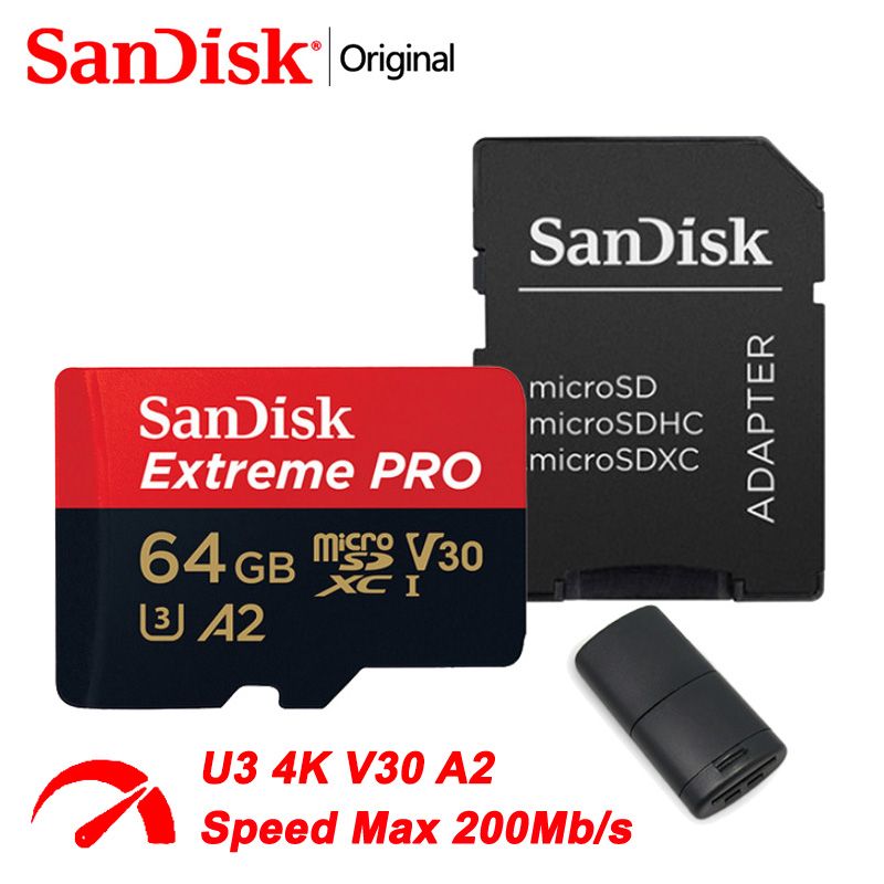 SanDisk Карта памяти Extreme PRO 64 ГБ (SDSQXCU-064G)