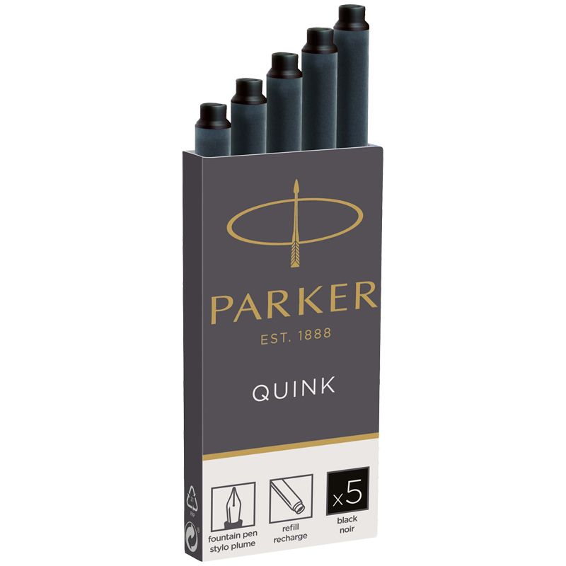 Картридж чернильный Parker "Cartridge Quink" черные, 5шт., блистер (1950402)