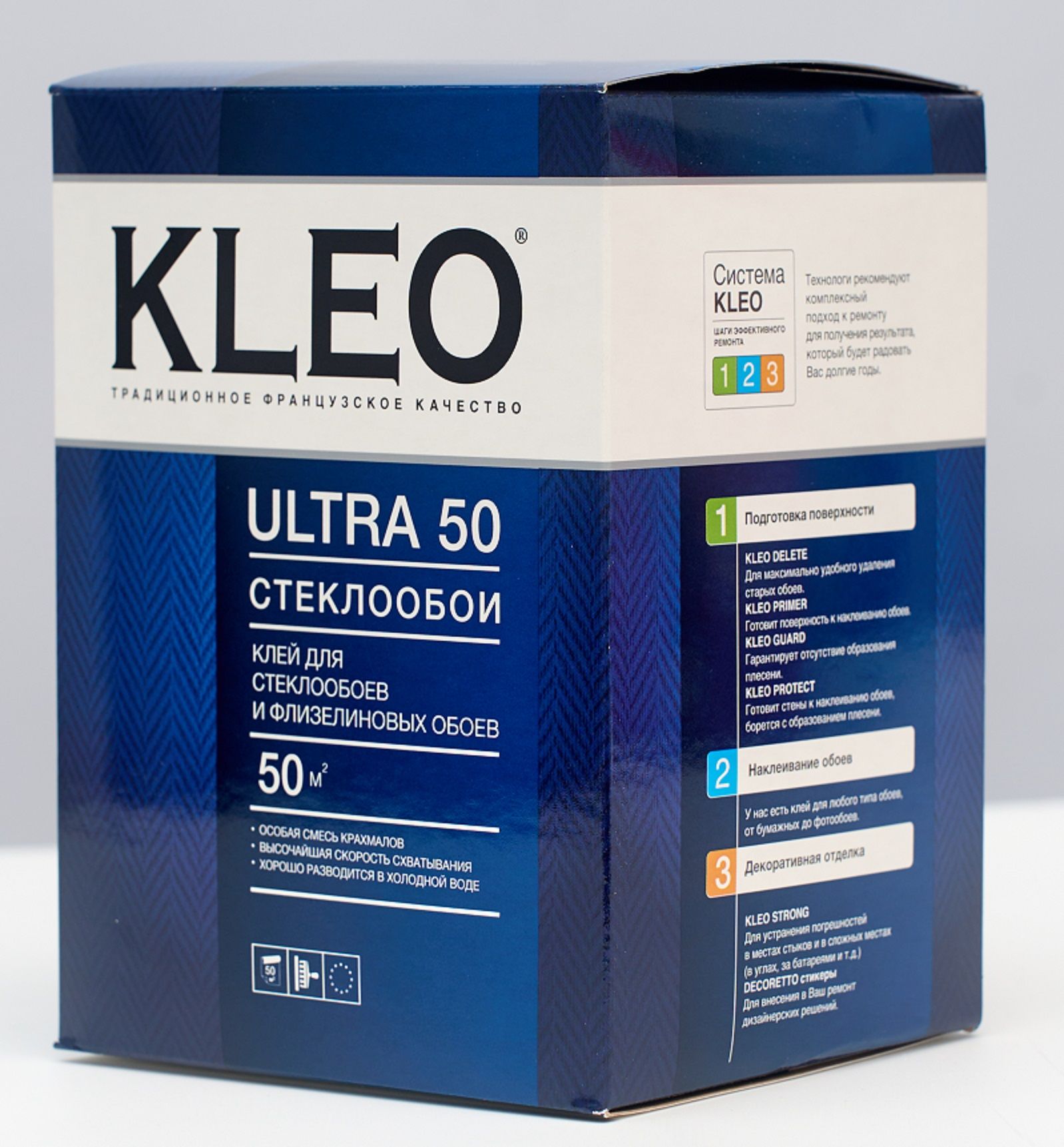 KLEO ULTRA 50, Клей для стеклообоев и флизелиновых обоев 500г