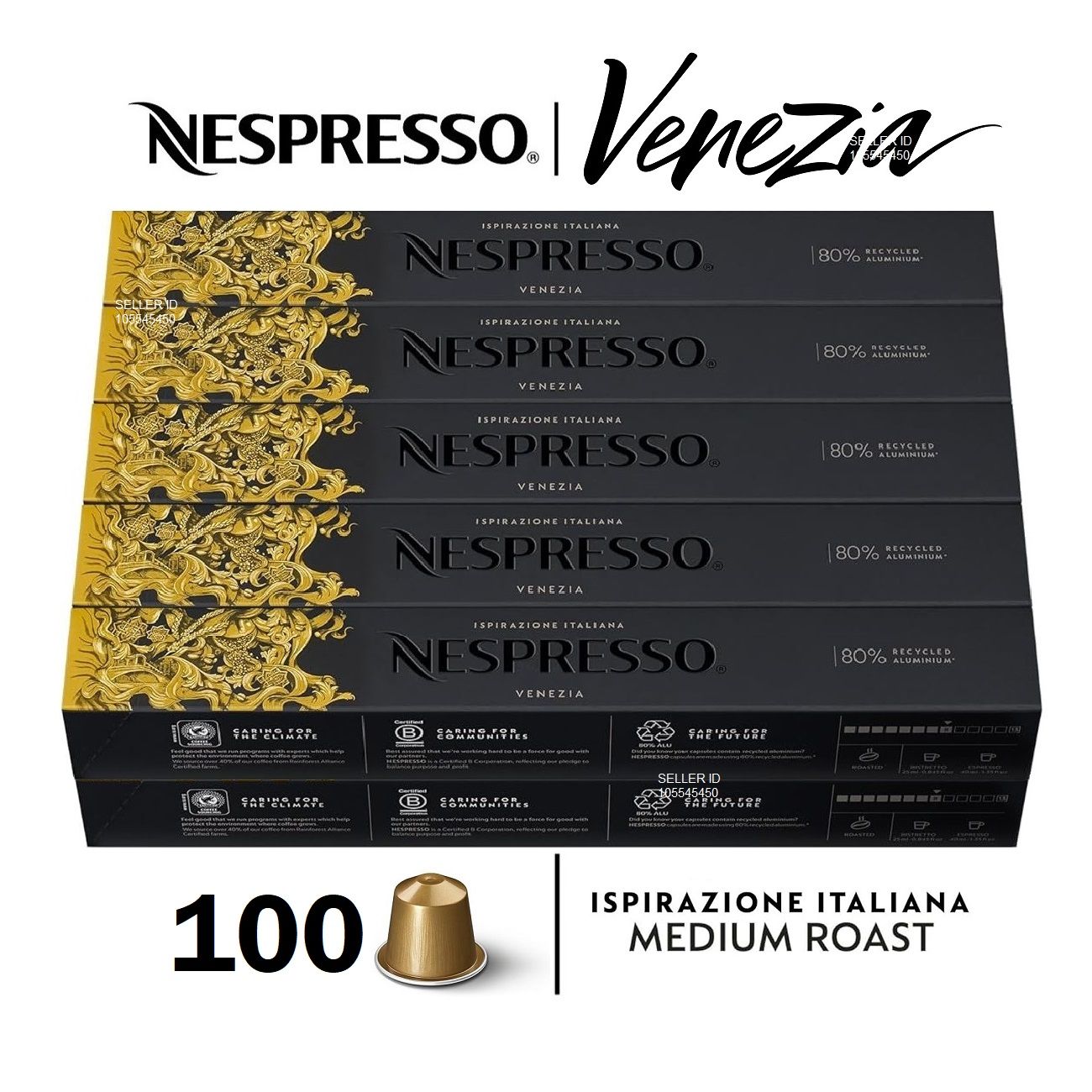 Набор кофе Nespresso VENEZIA, 100 капсул (10 упаковок)