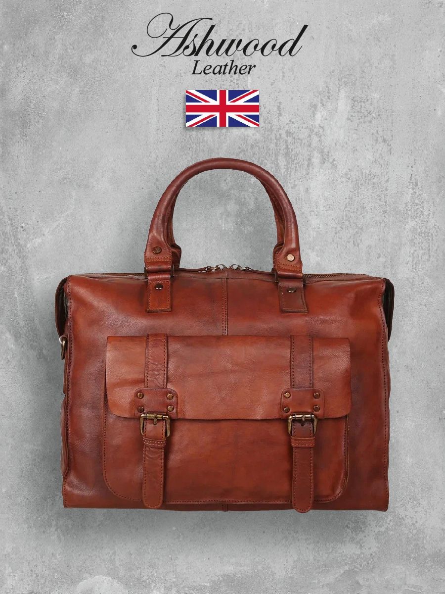 СумкадорожнаякожанаяAshwoodLeather7997Rust
