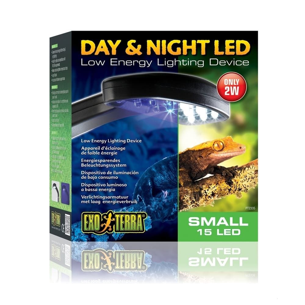 Светильник Exo Terra Led Day & Night 14 белых и 1 синий светодиода, 15x16.5x7 см. PT2335