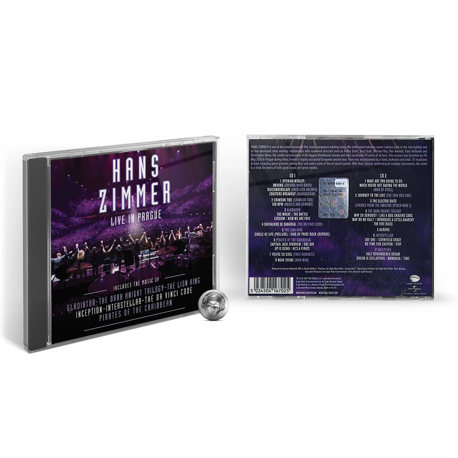 Музыкальный диск Hans Zimmer - Live In Prague (2CD) 2017, Jewel