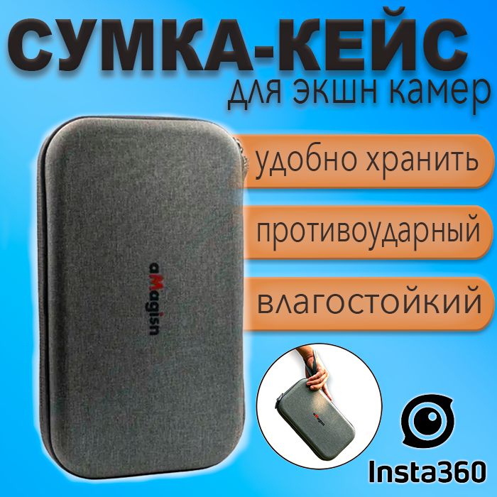 Сумка/Кейсвлагозащитный/противоударныйдляэкшнкамерInsta360AceProX3X4One