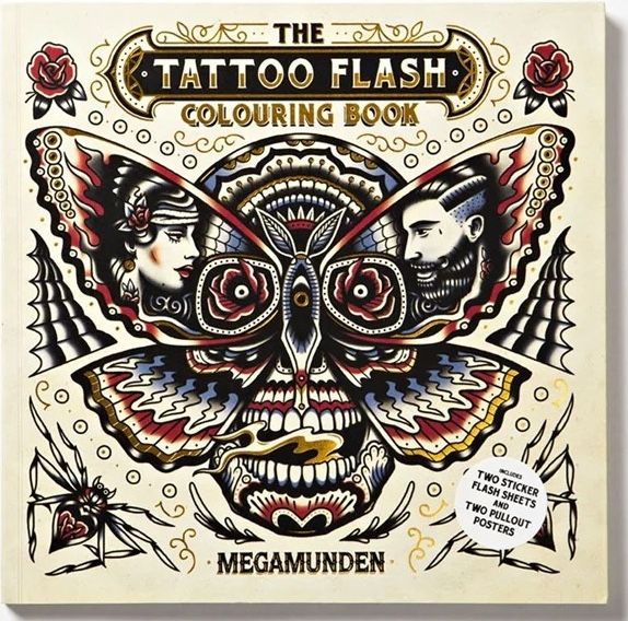 Tattoo Flash Colouring Book