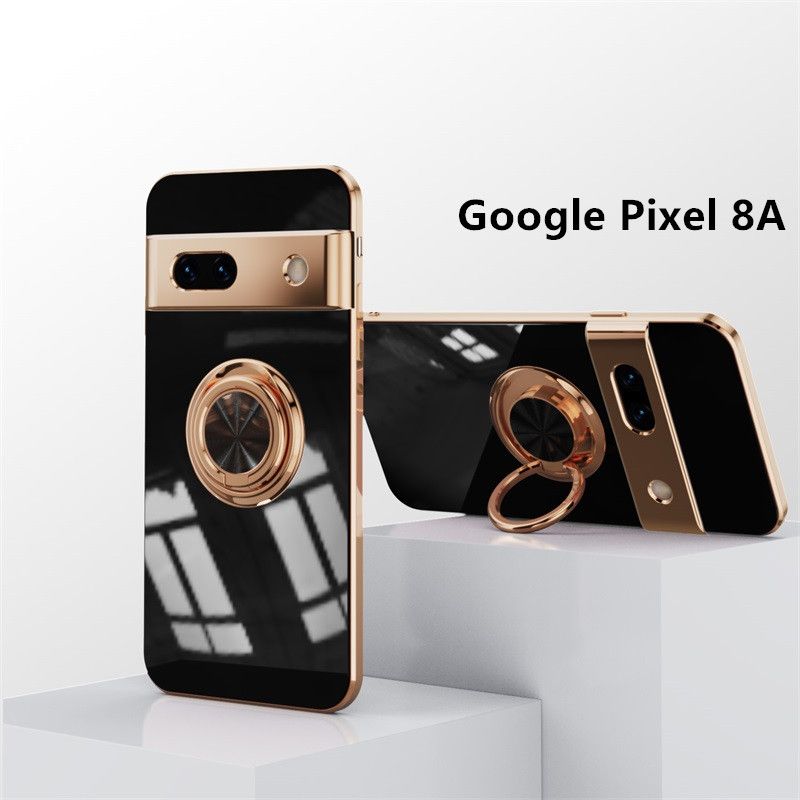 чехолдляGooglePixel8AсКольцоДержатель(ГуглПиксель8A)/противоударный/Силиконовыйчехол