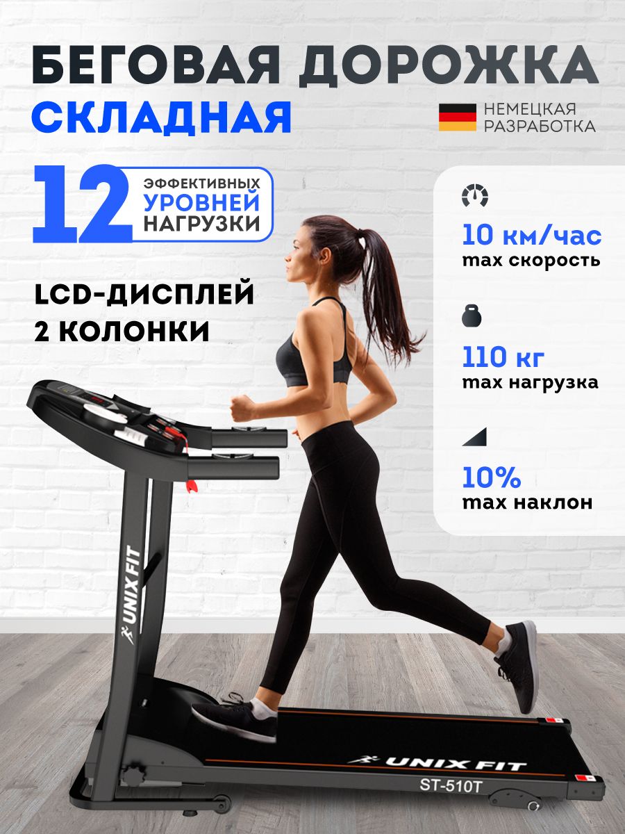 БеговаядорожкаэлектрическаяскладнаядлядомаUnixFit