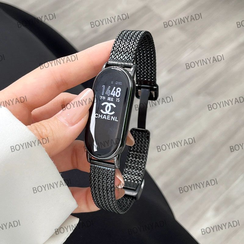 Металлическийбраслетсмагнитнымзамком,подходящийдляXiaomiMiBand8/MiBand9