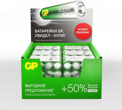 БатарейкаAAпальчиковаяGPSuperGP15AA21RA-2CRS4G-TECHLR6SR496штук