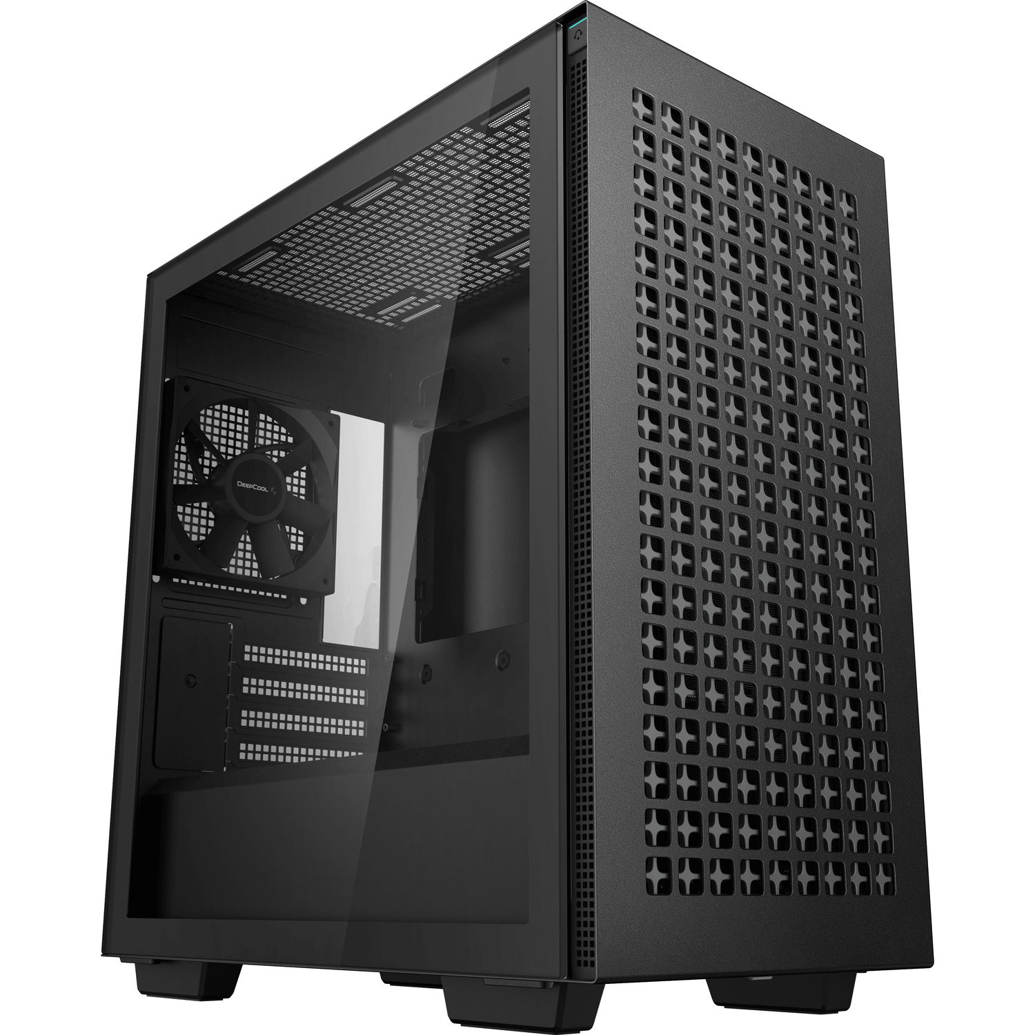 Корпус компьютерный Deepcool CH370 (R-CH370-BKNAM1-G-1), Micro-ATX, Mini-ITX, без блока питания, черный