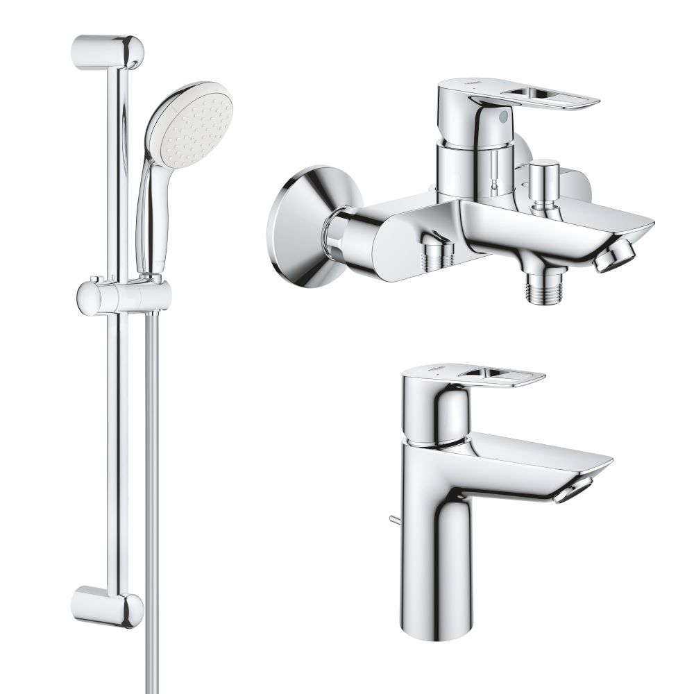 Комплект смесителей GROHE BauLoop с душевым гарнитуром, хром (NB0064)