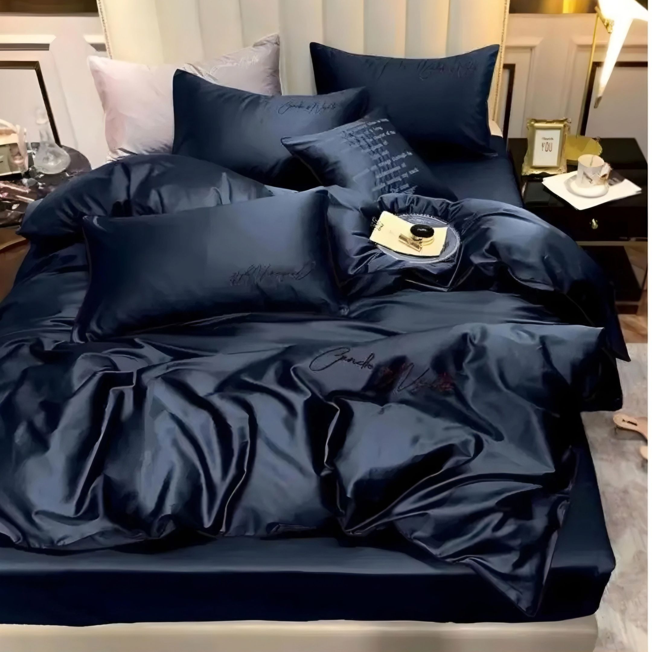 Сеть Модуль Комплект постельного белья, Хлопок, Сатин, Полуторный, наволочки 70x70