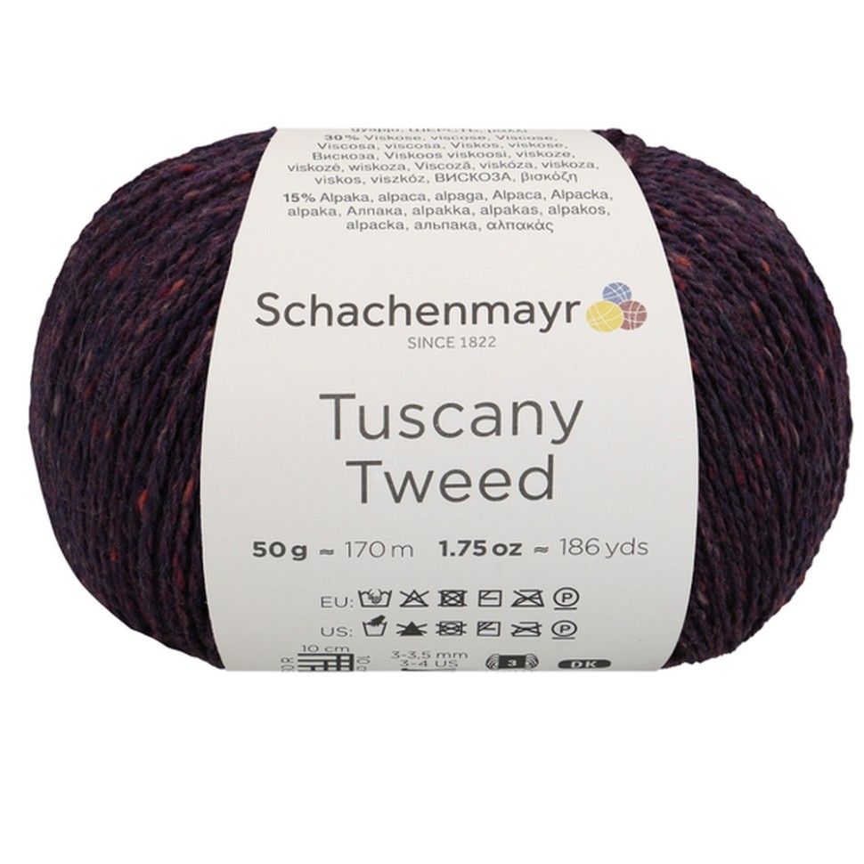 TuscanyTweed/ТасканиТвид/пряжаSchachenmayr50г/170м(00049,brombeer(ежевика),фиолетовый)