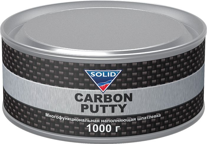 Шпатлевка автомобильная наполнительная, с карбоновой нитью SOLID PROFESSIONAL LINE CARBON PUTTY - (1000гр) + отвердитель