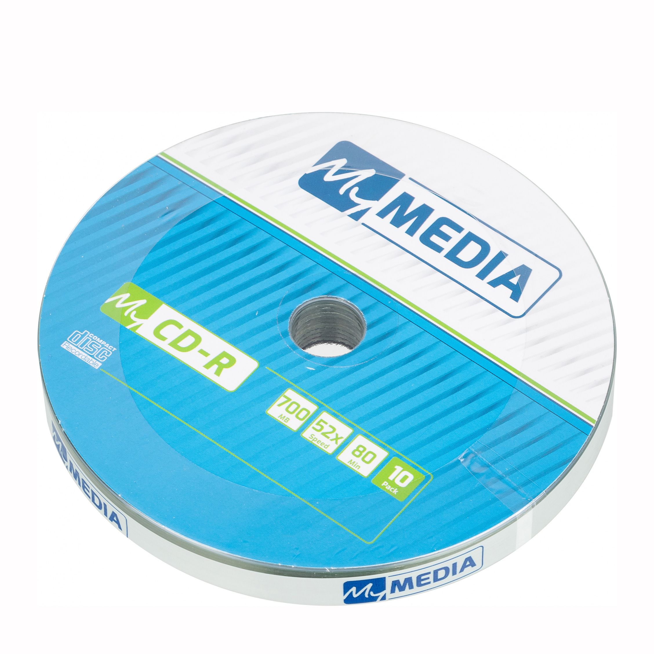 Диск 10 шт CD-R MyМedia 700Mb 52x Pack wrap