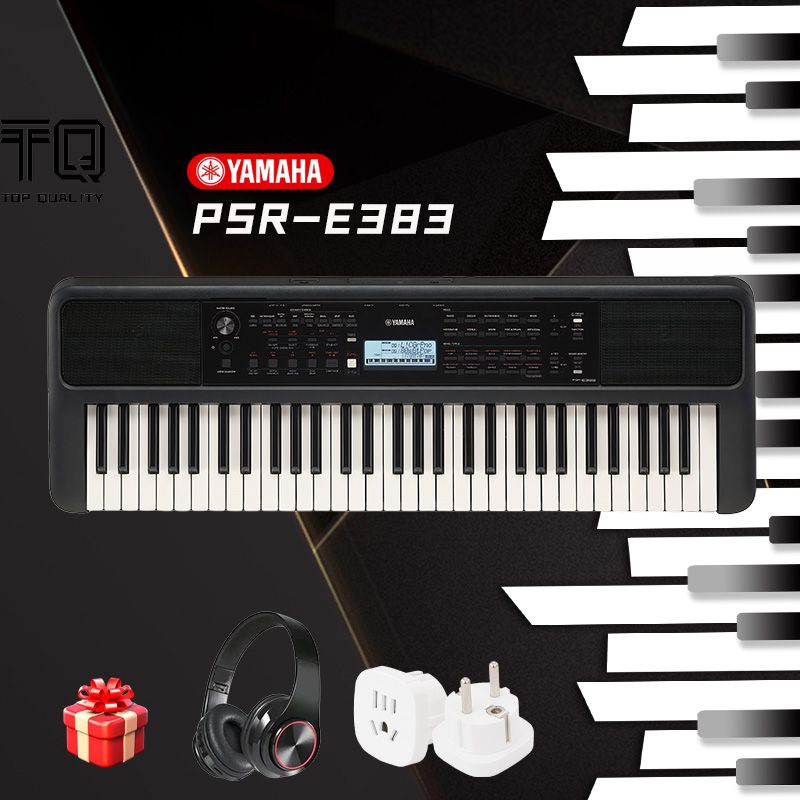 YAMAHAPSR-E383цифровойсинтезатор/61-клавишныйпрофессиональныйсинтезатордляначинающих/черное-C