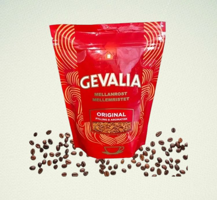 растворимый кофе средней обжарки Gevalia original Гевалия оригинал, 200г.