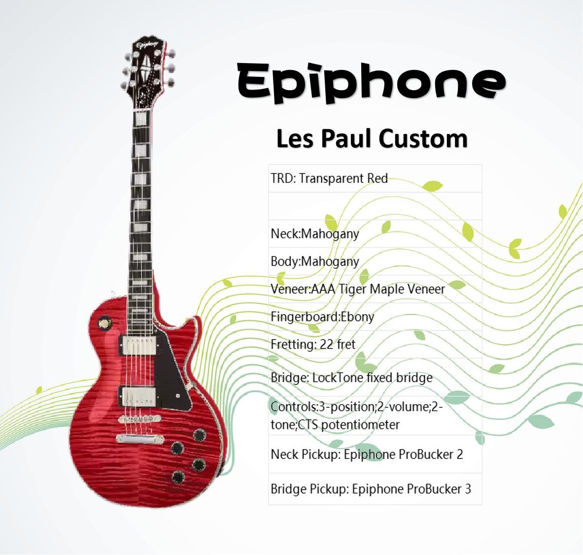 Электрогитара Epiphone Les Paul Custom 6-струнная