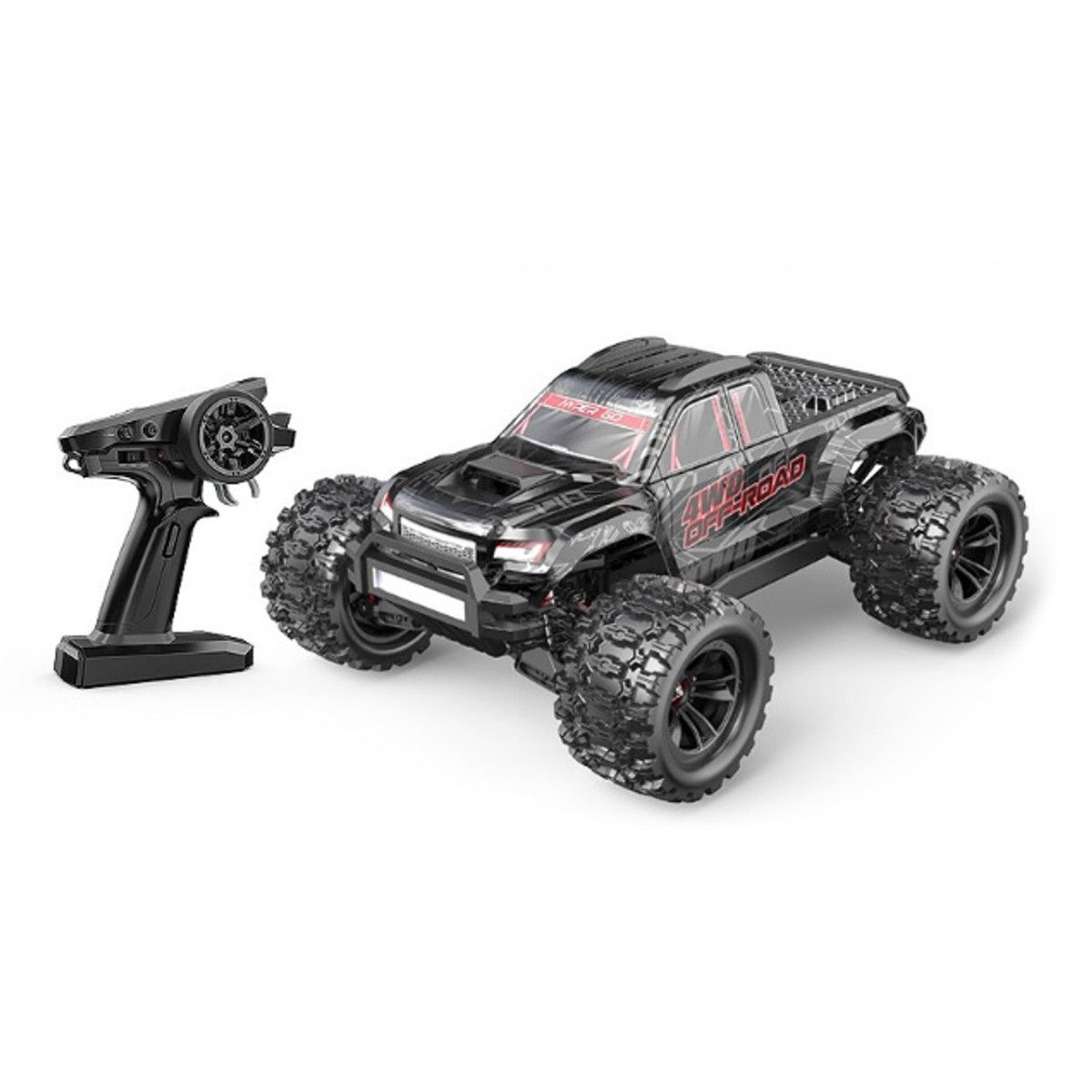 РадиоуправляемыймонстрMJXHyperGoBrushless4WD2.4GLED1:10-MJX-10208-V1-BLACK