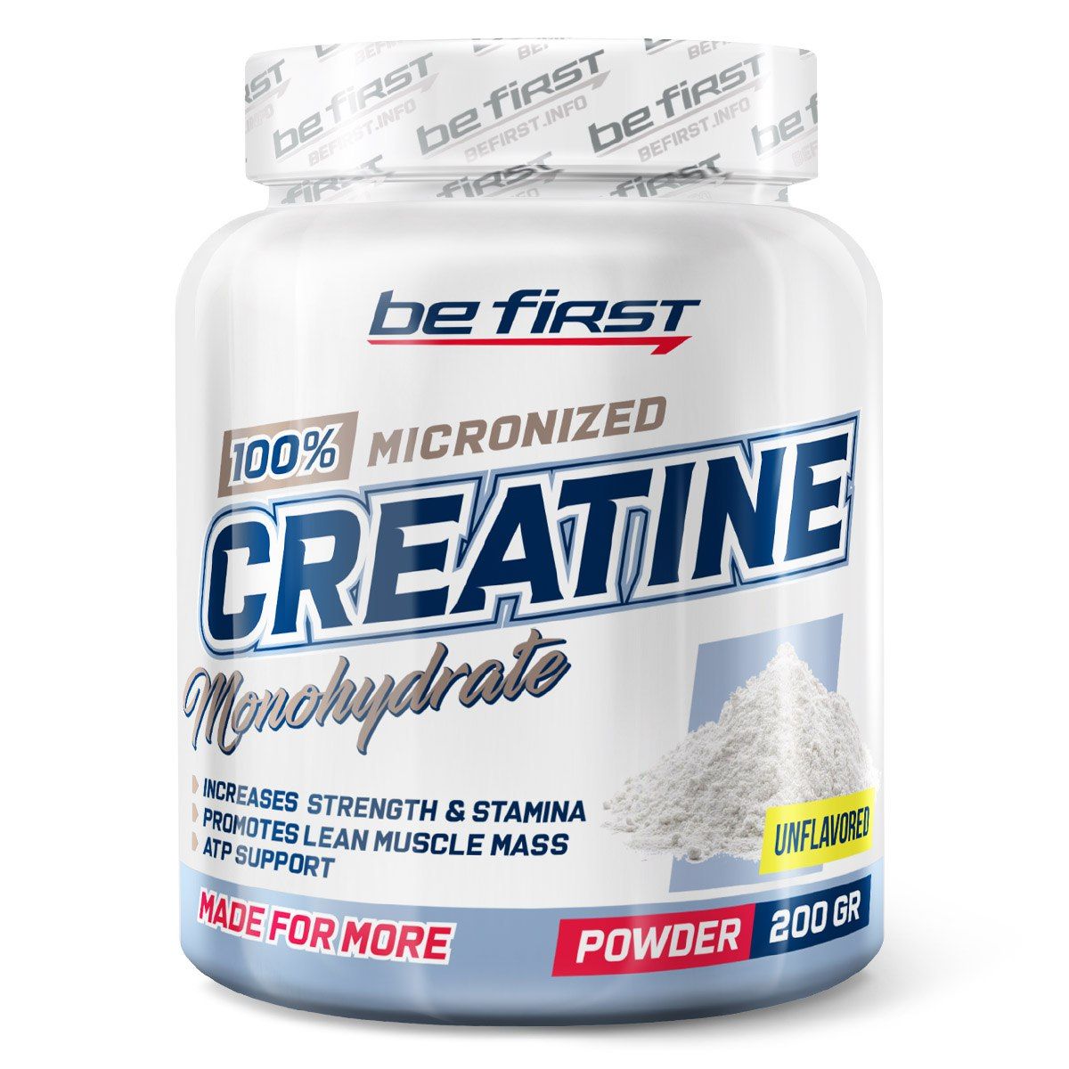 Креатин моногидрат микронизированный порошок Be First Creatine Monohydrate Micronized Powder 200 гр, натуральный вкус