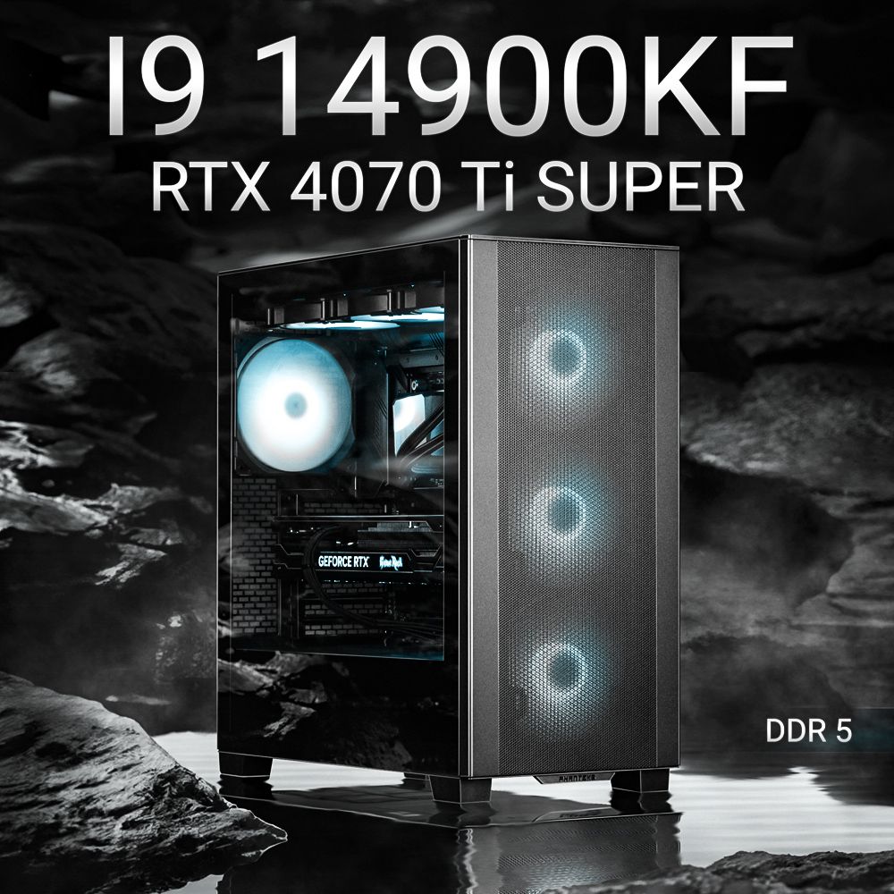 LIScomp Системный блок OXYGEN 14900KF (Intel Core i9-14900KF, RAM 32 ГБ, SSD 1000 ГБ, NVIDIA GeForce RTX 4070 Ti SUPER (16 Гб), Windows 11 Pro), черный