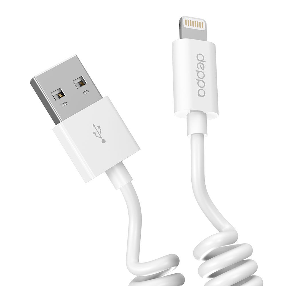 Кабель USB - Lightning 8-pin витой, для смартфона планшета, длина 1.5м, белый