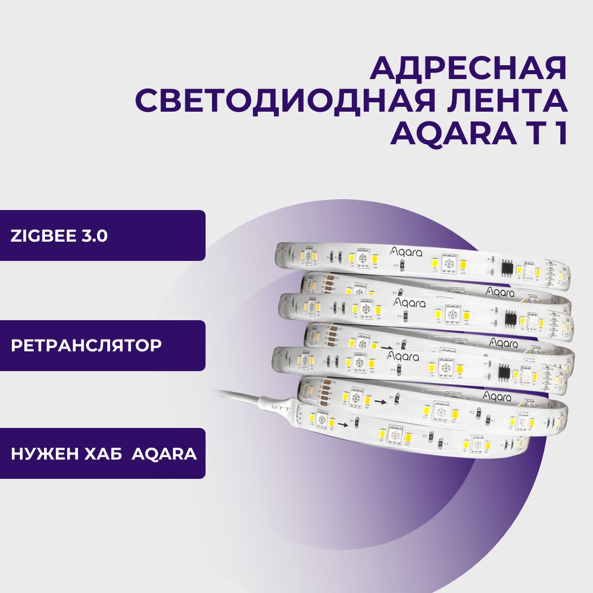 Адресная светодиодная лента Aqara LED Strip T1