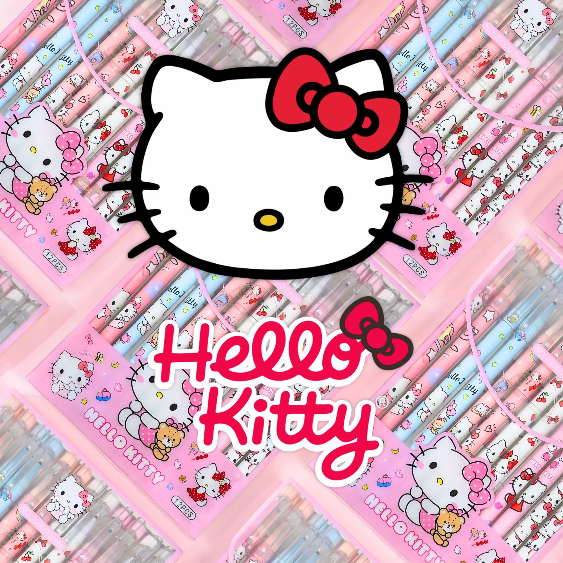 СтирающиесяРучкиХеллоуКитти12штдляШколы"Пиши-стирай"АнимеSanrioHelloKitty