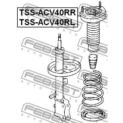 Опора амортизатора задн левая TOYOTA CAMRY V50 TSS-ACV40RL FEBEST TSS-ACV40RL