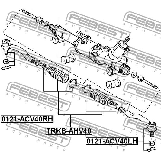 Пыльник рулевой рейки TRKB-AHV40 FEBEST TRKB-AHV40